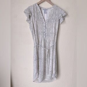 NWOT H&M Ruffle sleeve Button Tie Dress